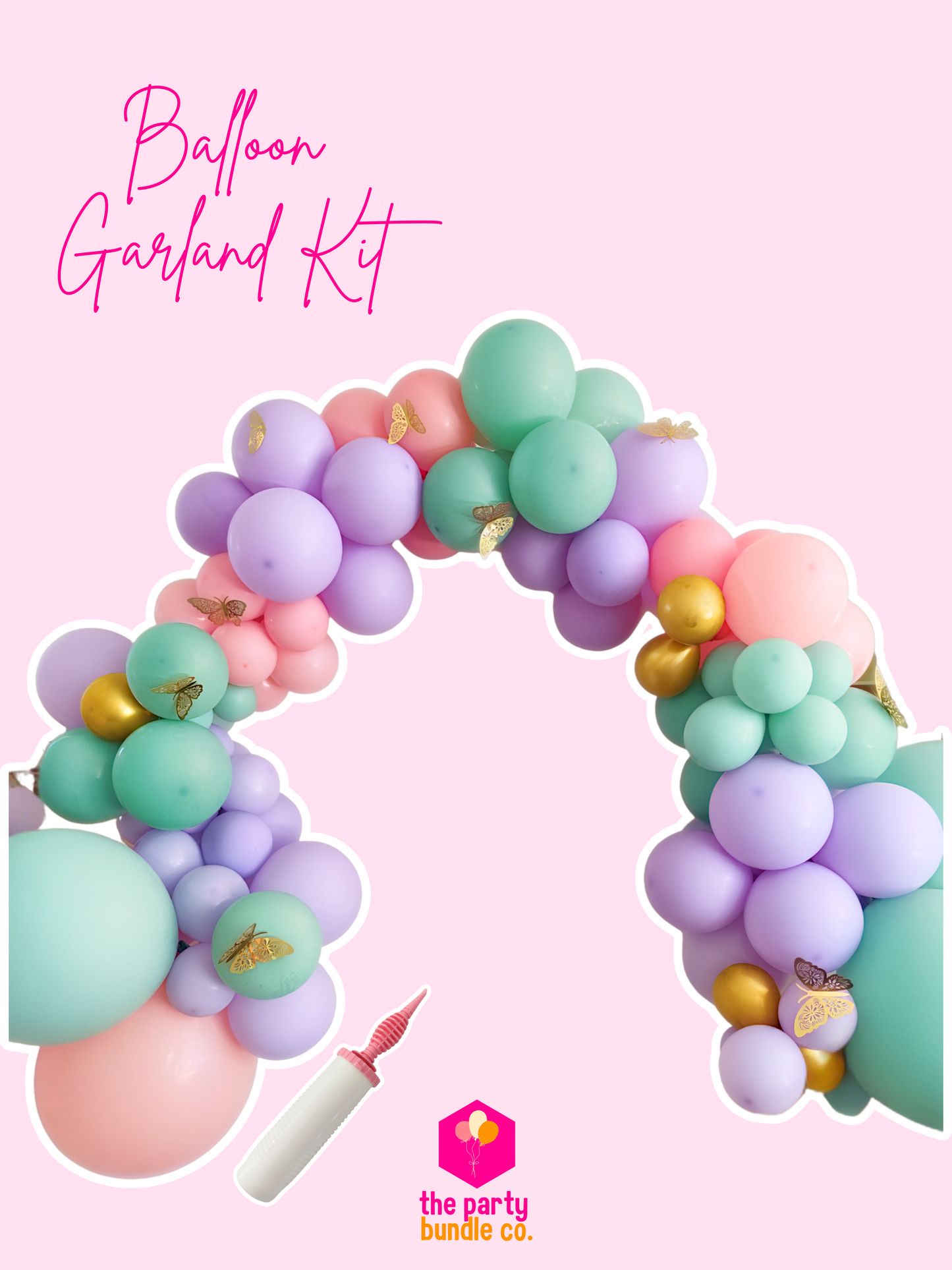 Photos of the enchanted garden balloon garland kit