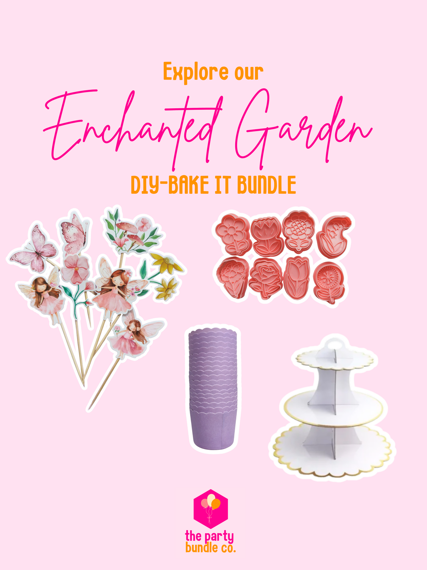 Cover page of the enchanted garden fairy bake it bundle